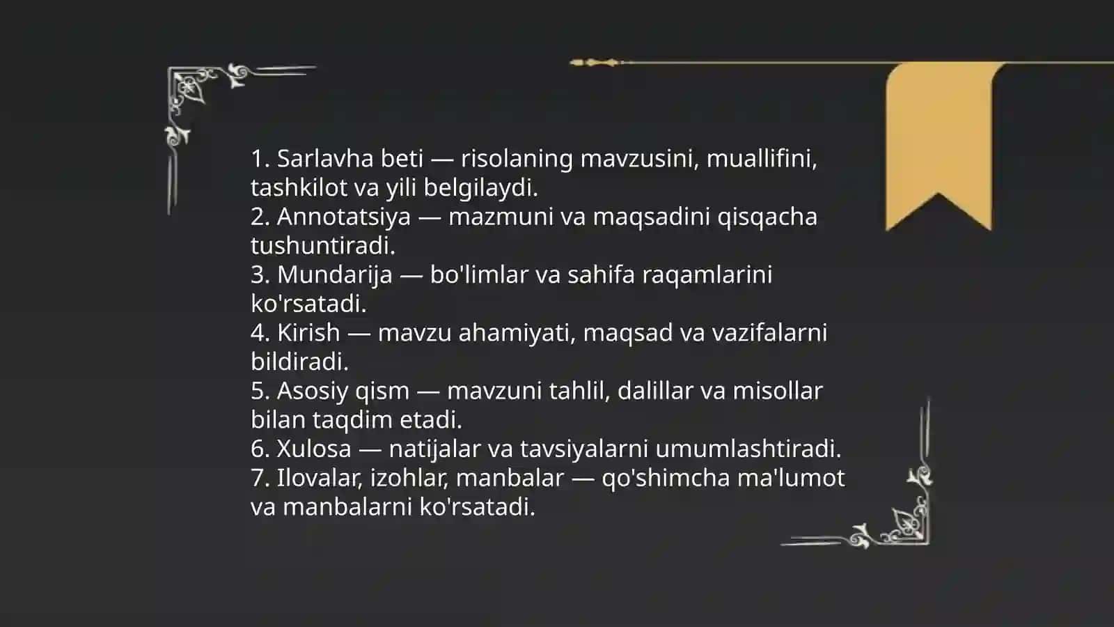 Risolaning elementlarini yigʻish.Kompliktovka turlari 3