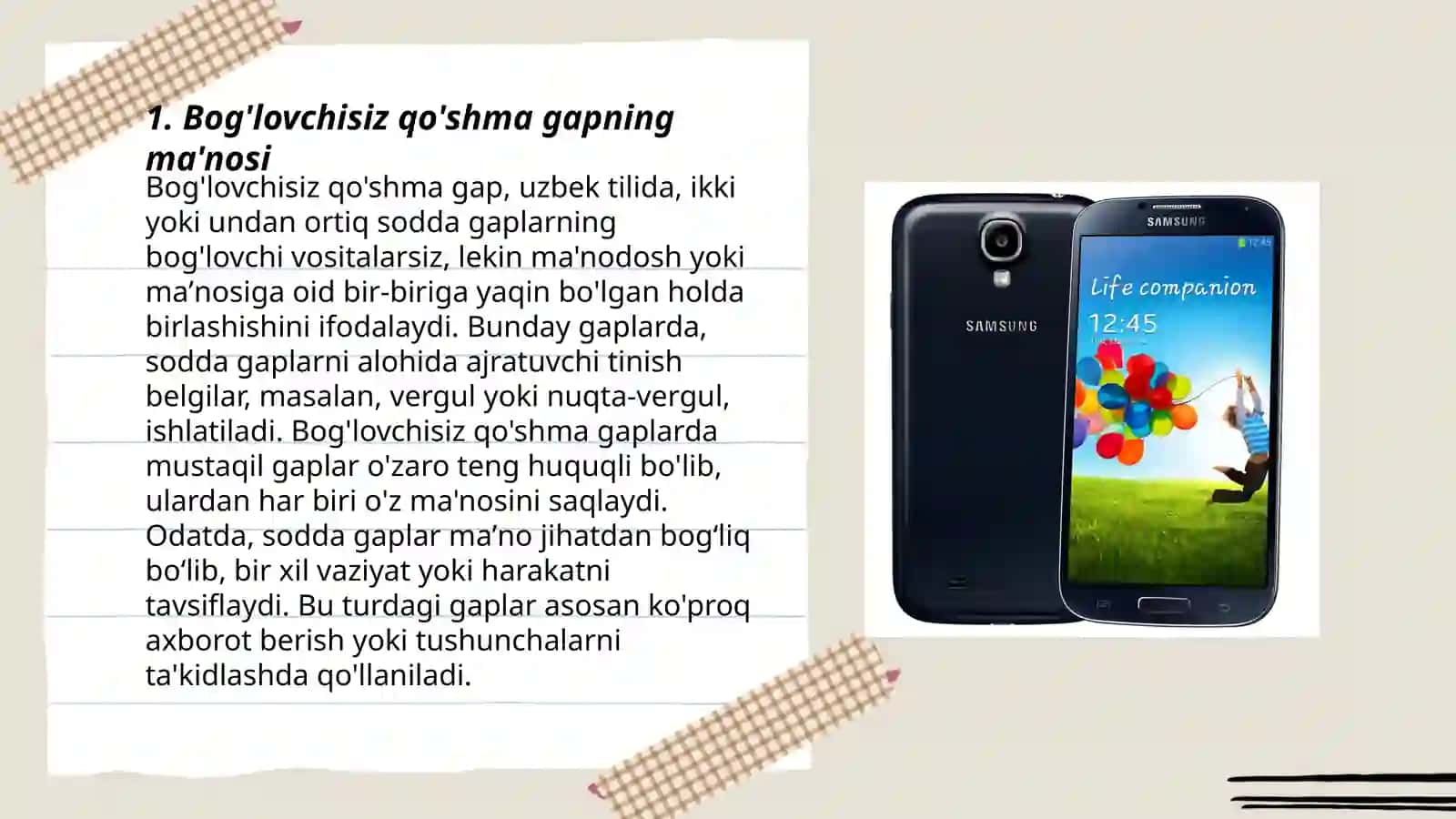 Bog'lovchisiz qo'shma gap 3