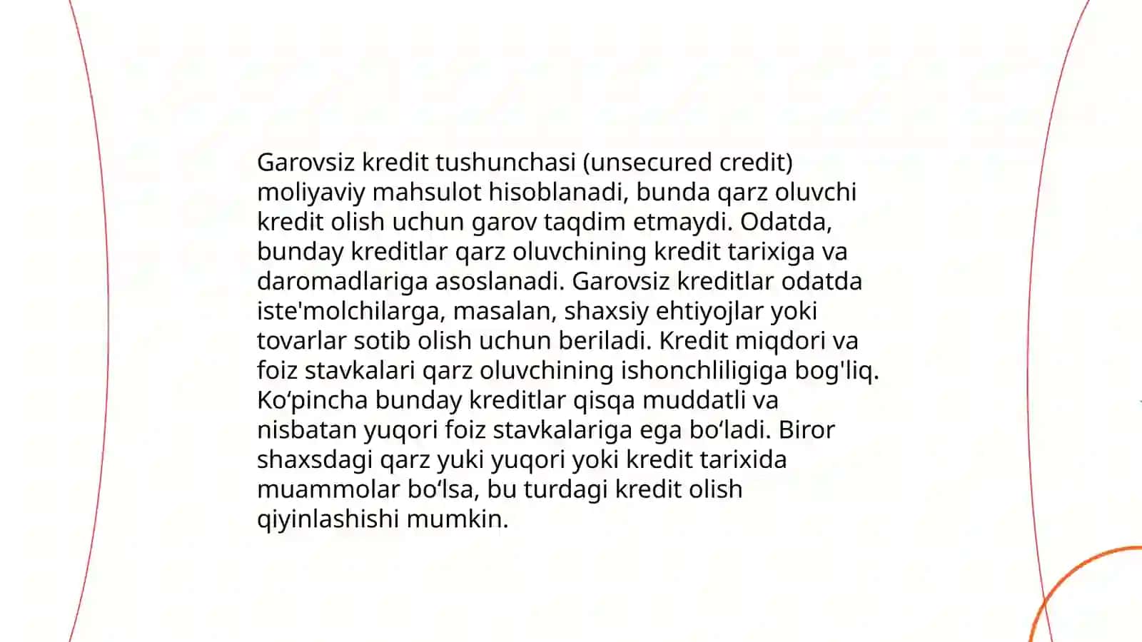 Garovsiz kredit berish tartibi 3
