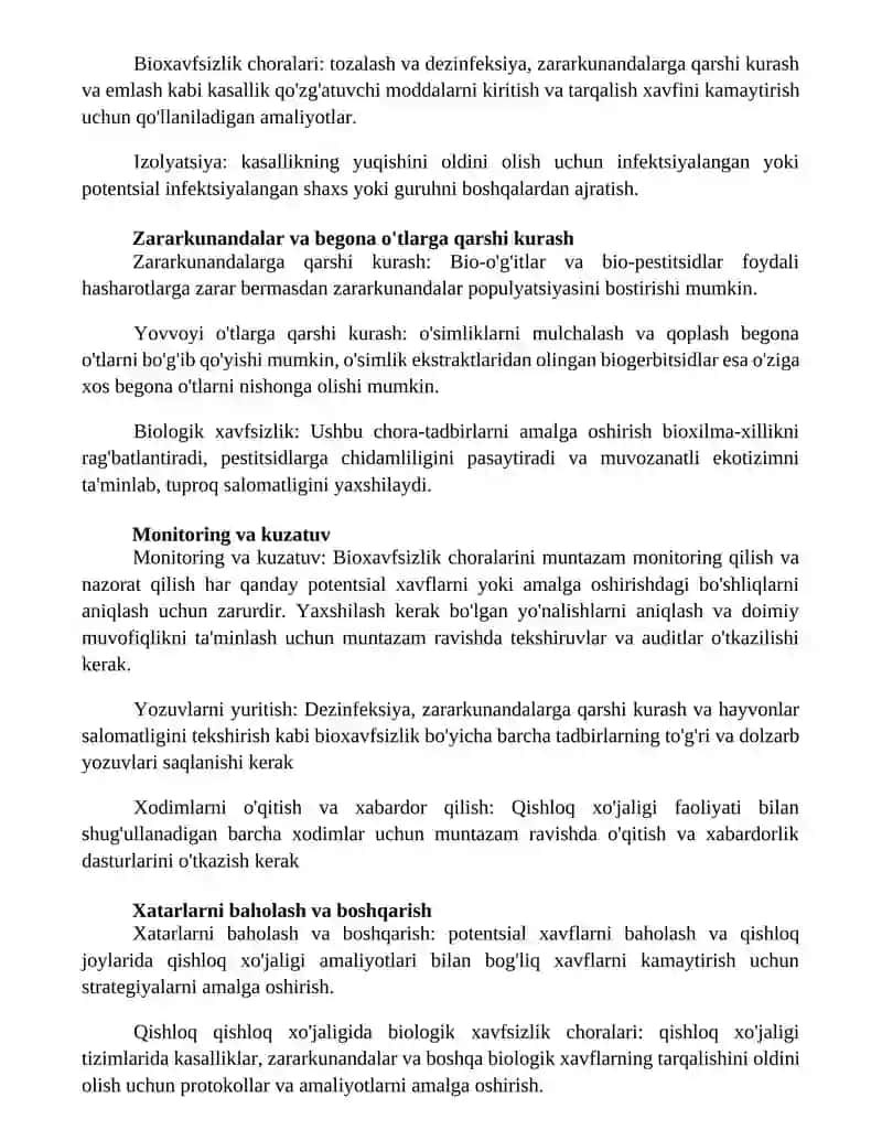 Qishloq Xojalik Mahsulotlari Yetishtirishda Biologik Xavfsizlik Chora Tadbirlari 3