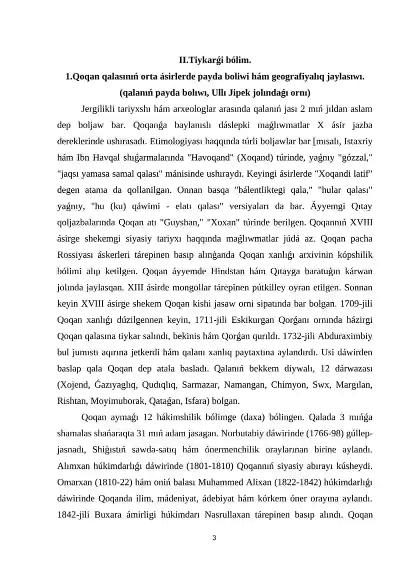 Qoqan orta a'sir qalası 3