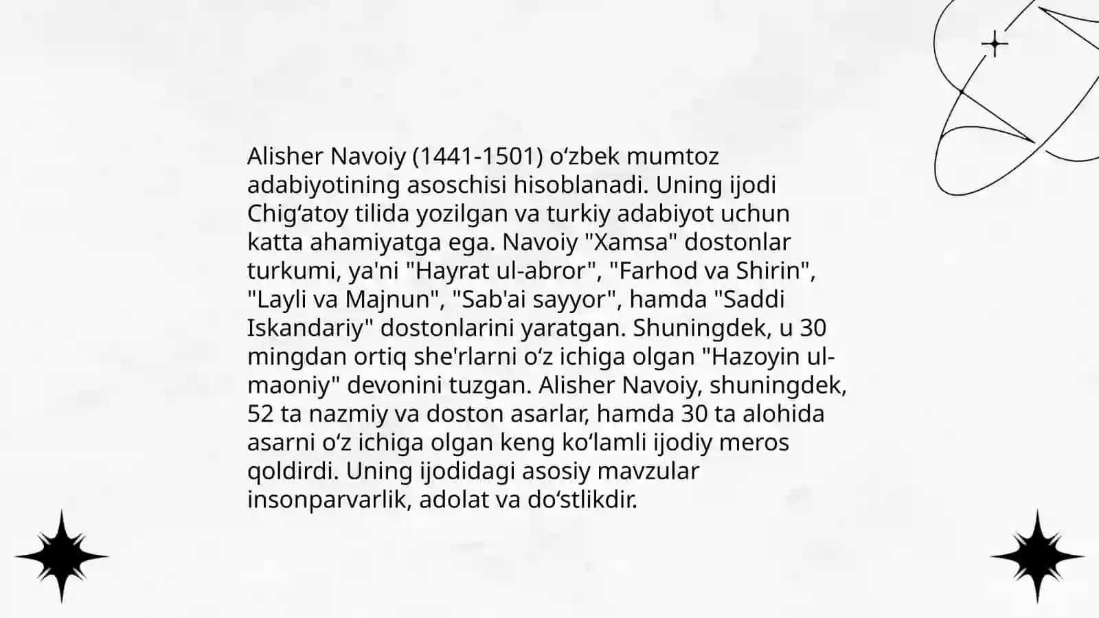 Alisher Navoiyning tuyuqlari-badiiy san'at namunasi 3