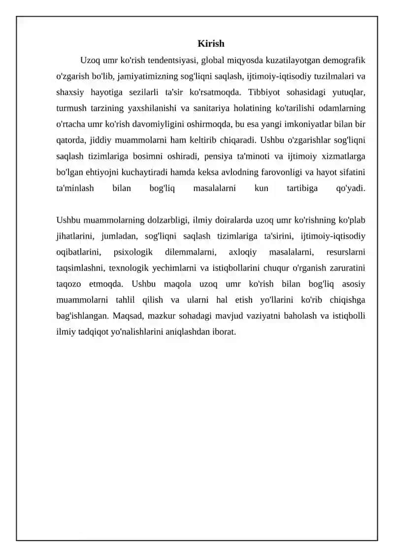Uzoq Umrdagi Ko'rish Muammolari 3