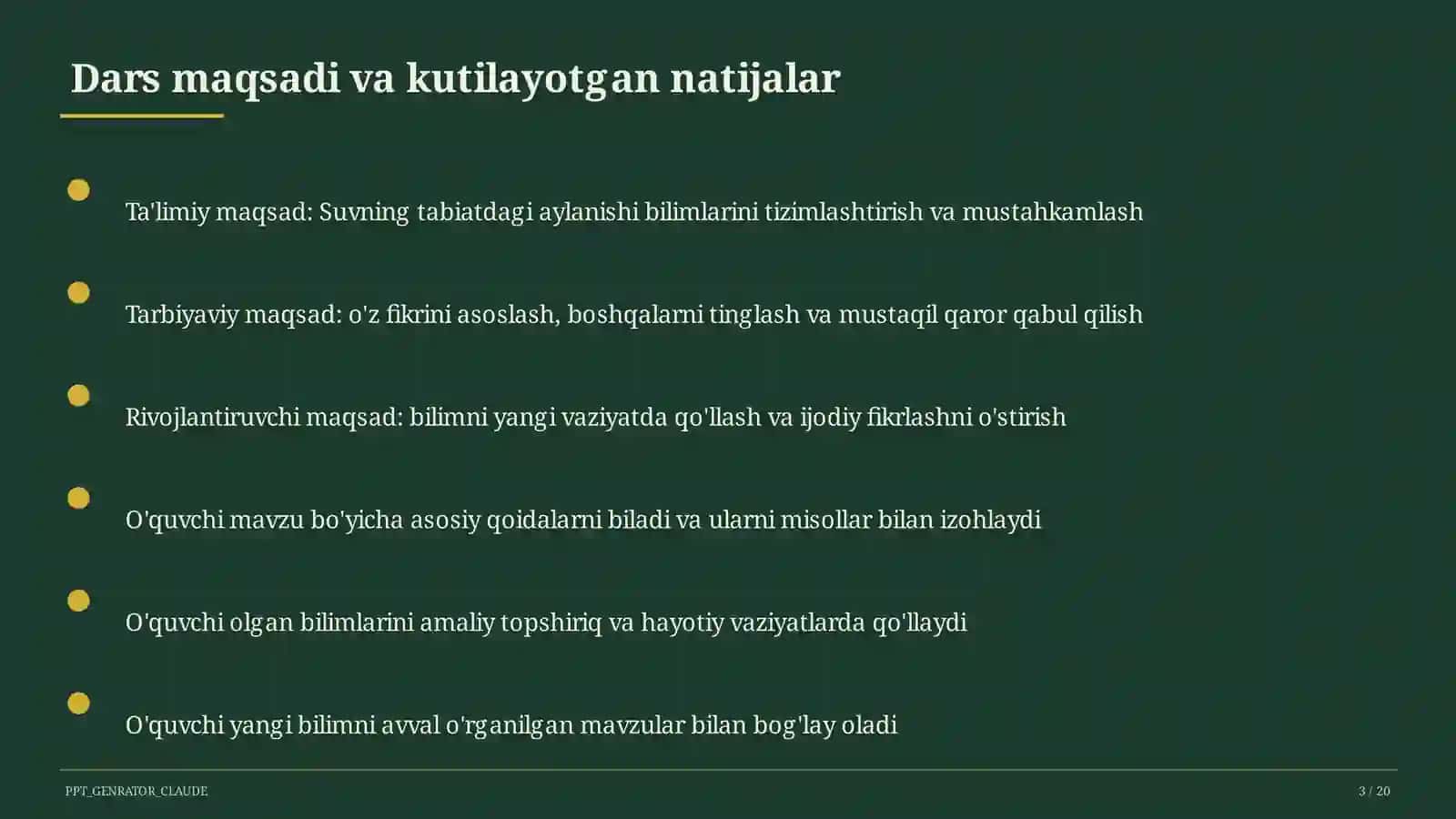 Suvning tabiatdagi aylanishi (2-sinf) 3