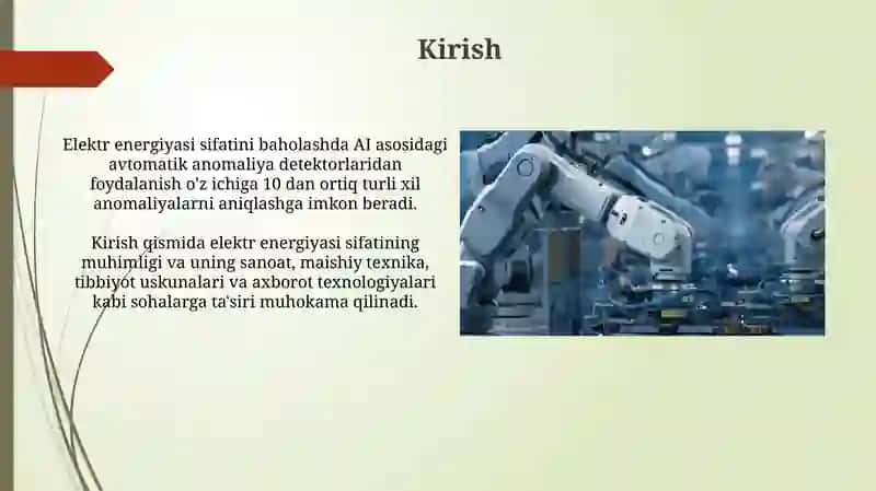 Elektr energiyasi sifatini baholashda sun'iy intellekt yordamida avtomatik anomaliya aniqlash 3
