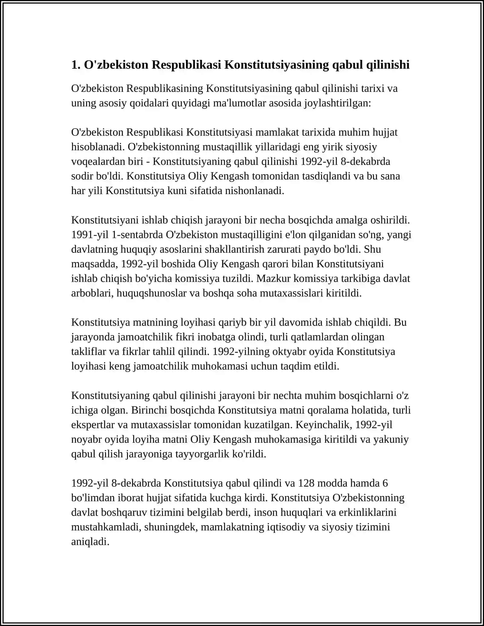 MUSTAQILLIK YILLARIDA DAVLAT BOSHQARUVI TIZIMIDA AMALGA OSHIRILGAN ISLOHOTLAR 3