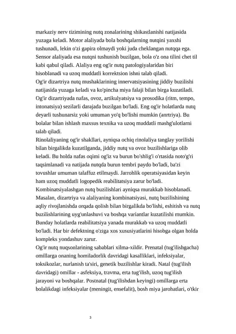 OG'IR NUTQ NUQSONIGA EGA BO'LGAN BOLALARNING KOMPLEKS REABILITATSIYA QILISHNING ASOSIY YO'NALISHLARI 3