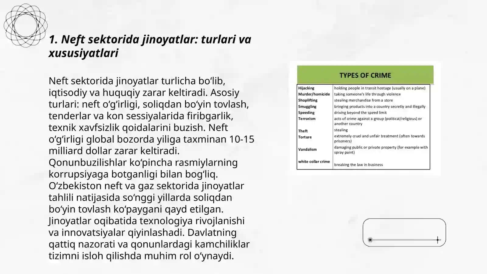 Neft sektorida jinoyatlarning kriminalogik tavsifi 3
