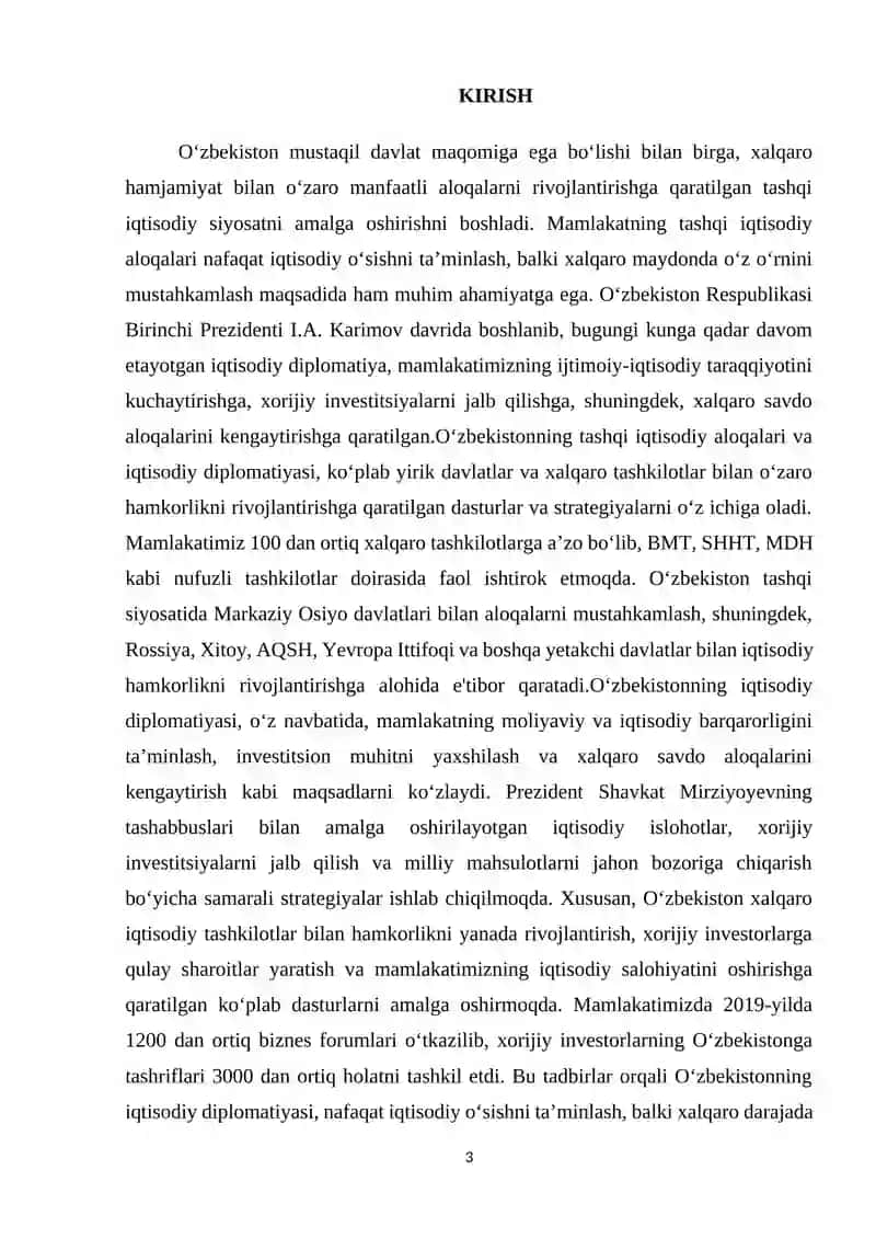 O‘zbekistonning tashqi iqtisodiy aloqalari 3