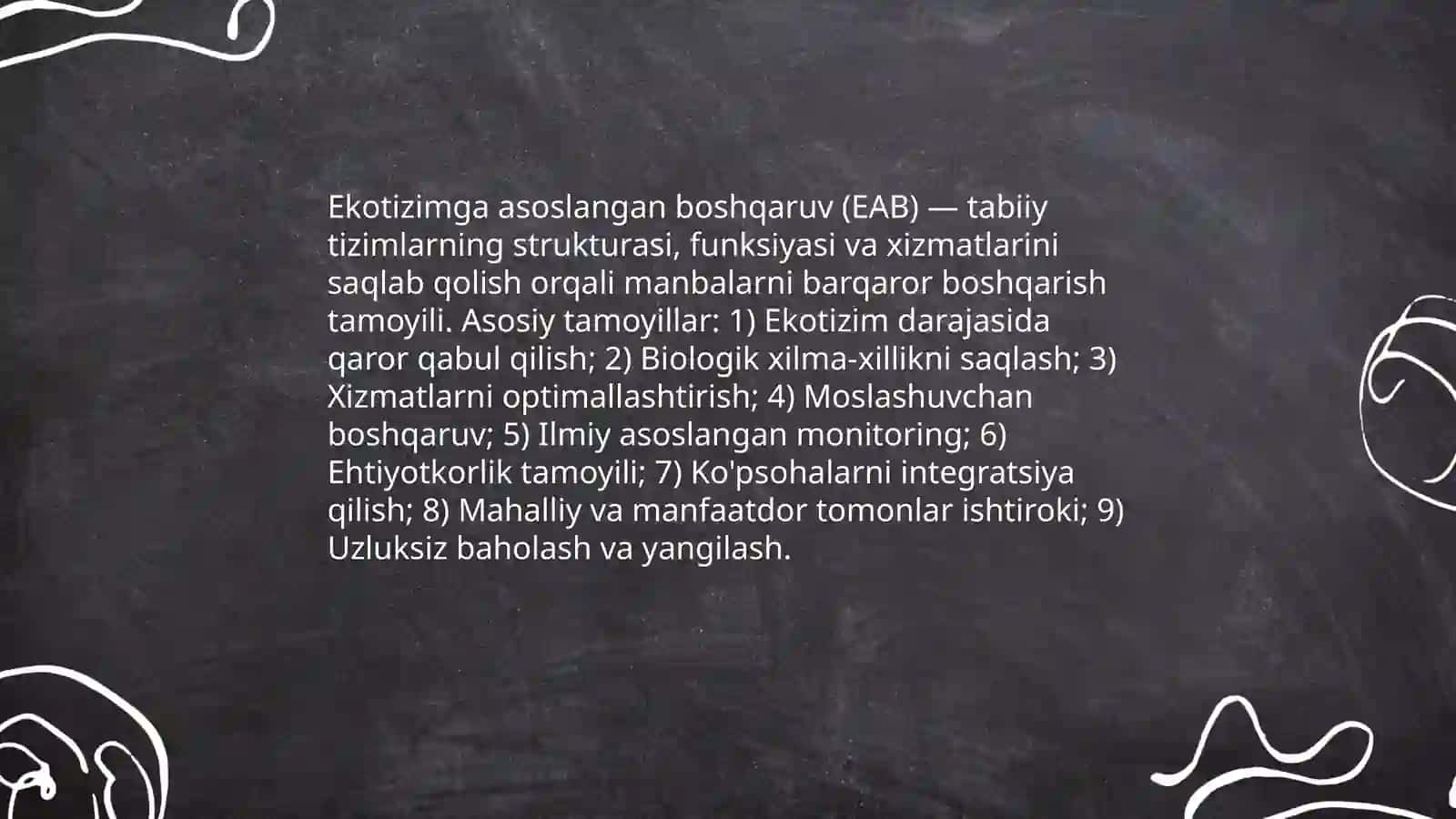 Ekotizimga asoslangan boshqaruvni rejalashtirish 3