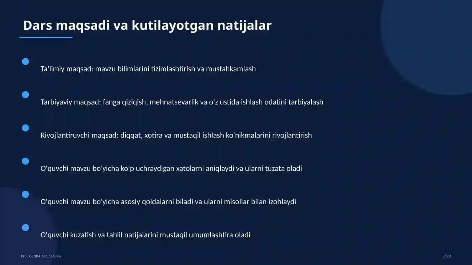 Natural ko'rsatkichli daraja va uning xossalari (7-sinf) 3