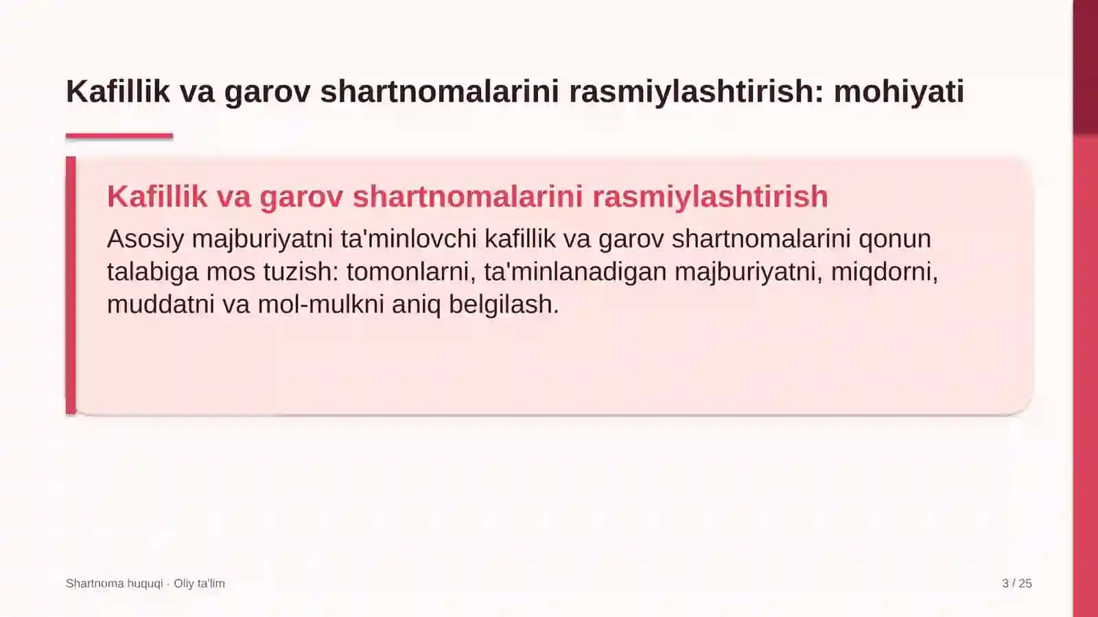 fermer xo'jaliklarida kafillik va garov shartnomalarini rasmiylashtirish 2741 3