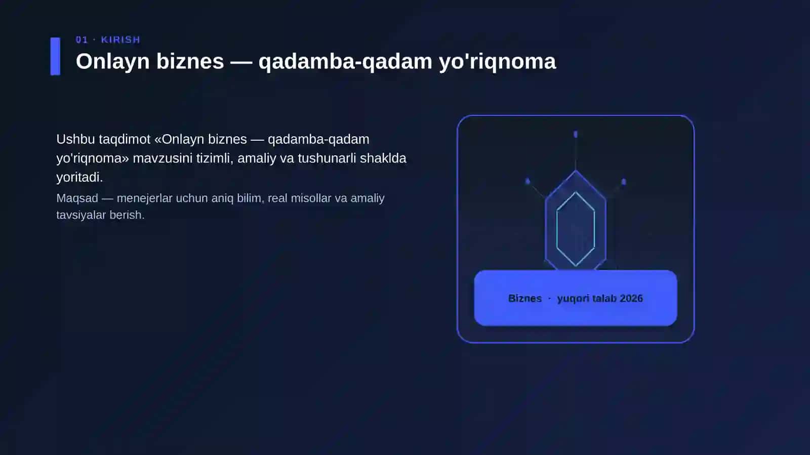 Onlayn biznes — qadamba-qadam yo'riqnoma 3