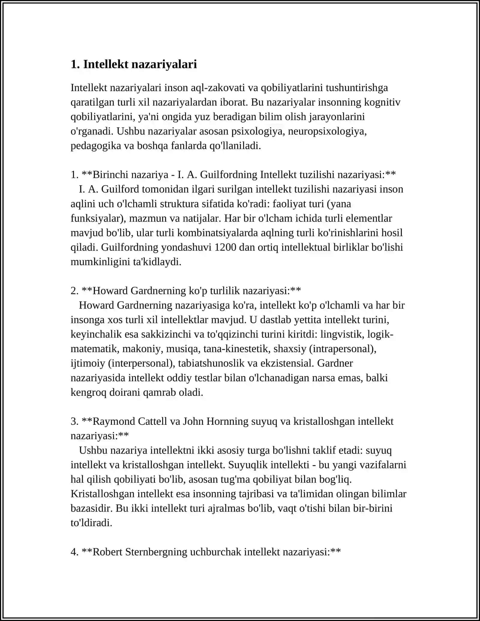 INTELLEKT VA KREATIVLIK NAZARIYALARI 3