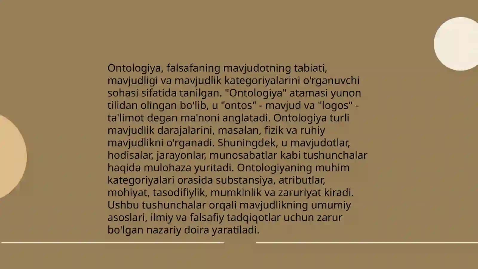 Ontologiya va tabiat falsafasi 3