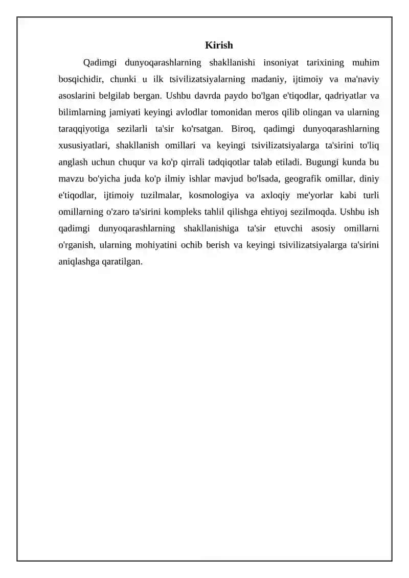 Qadimgi davrda ilk dunyoqarashlarning shakllanishi 3