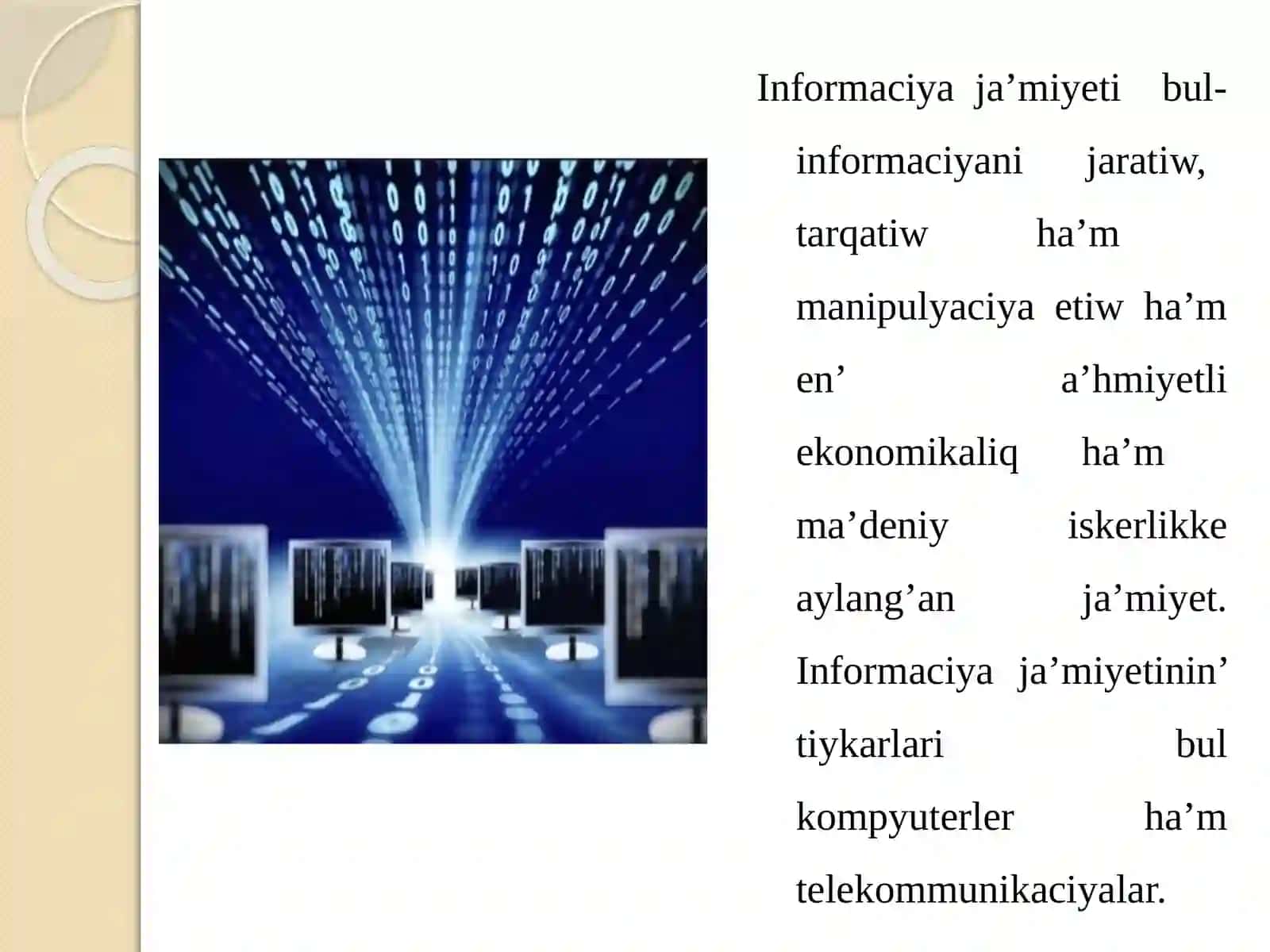 Axbarot texnologiyalari ham processlerdi matematikaliq modellestiriw 3