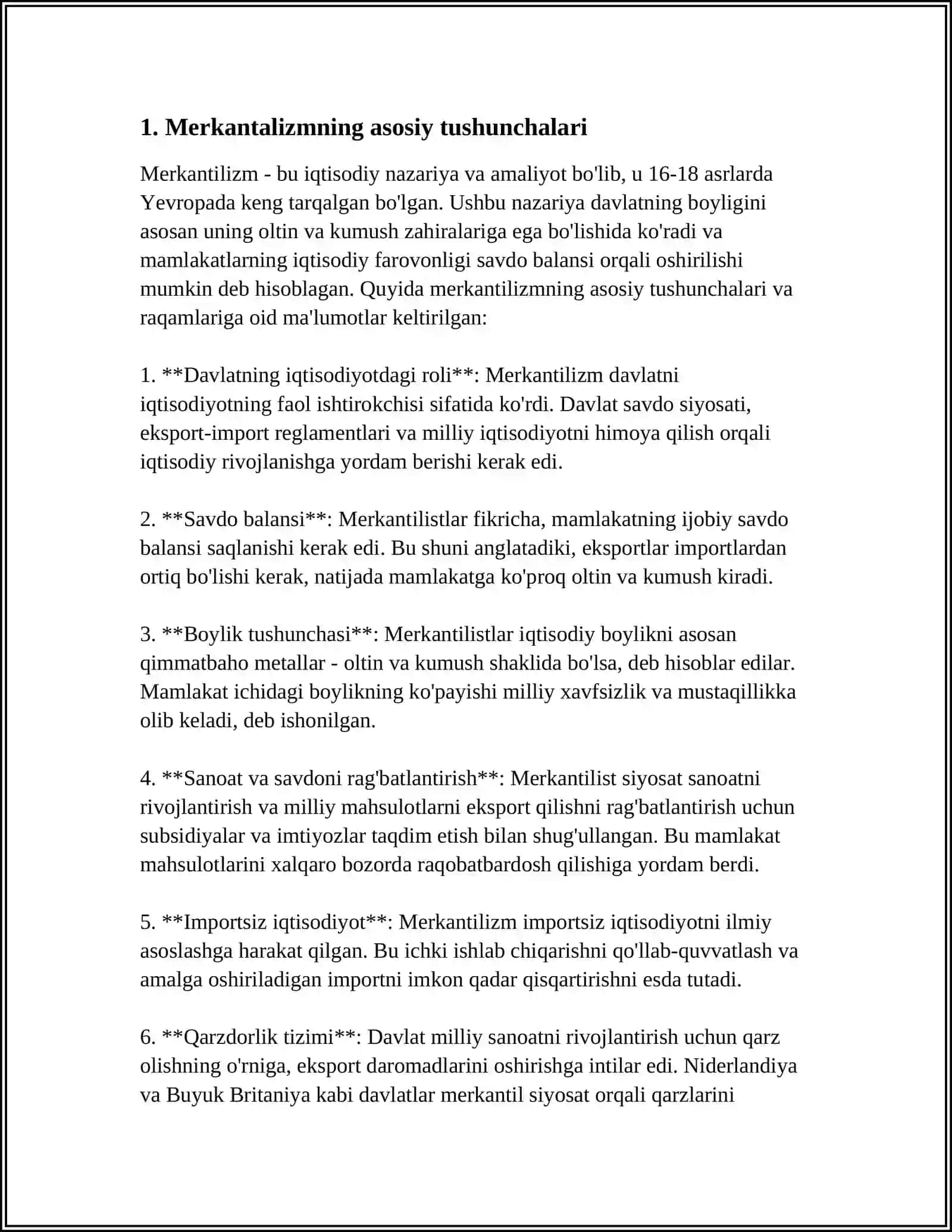 MERKANTALIZM NAMOYONDALARI 3
