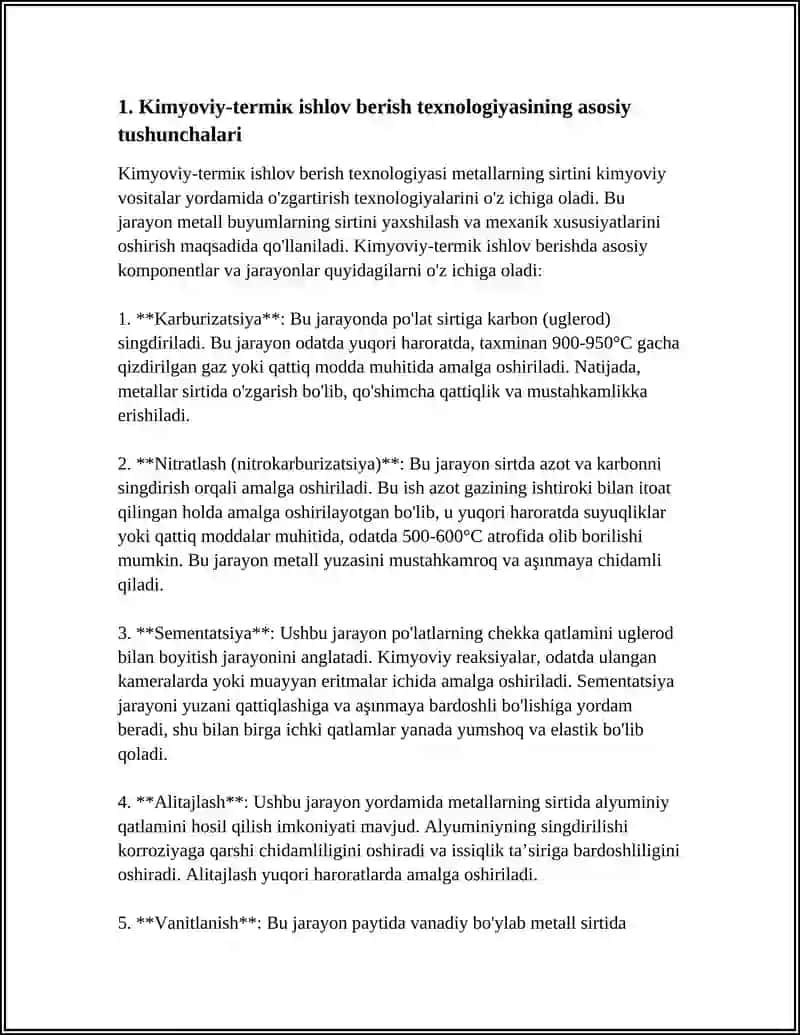 Kimyoviy-termik ishlov berish texnologiyasi 3