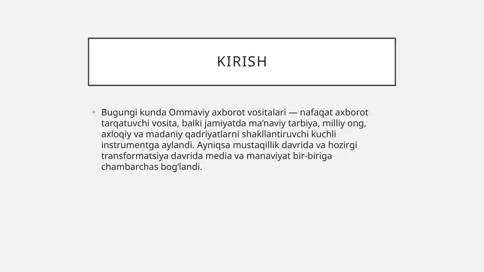 Manaviytarbiyada O'zbekiston Respublikasida ommaviy axborot vositalari faoliyatining o'rni 3