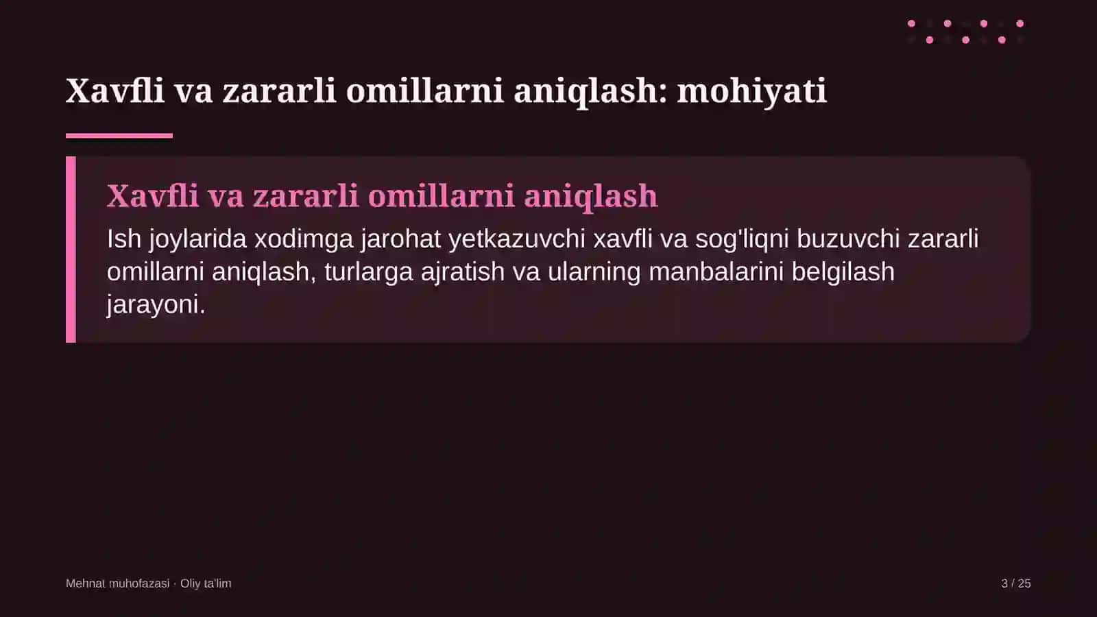 ta'lim tizimida xavfli va zararli omillarni aniqlash 5728 3