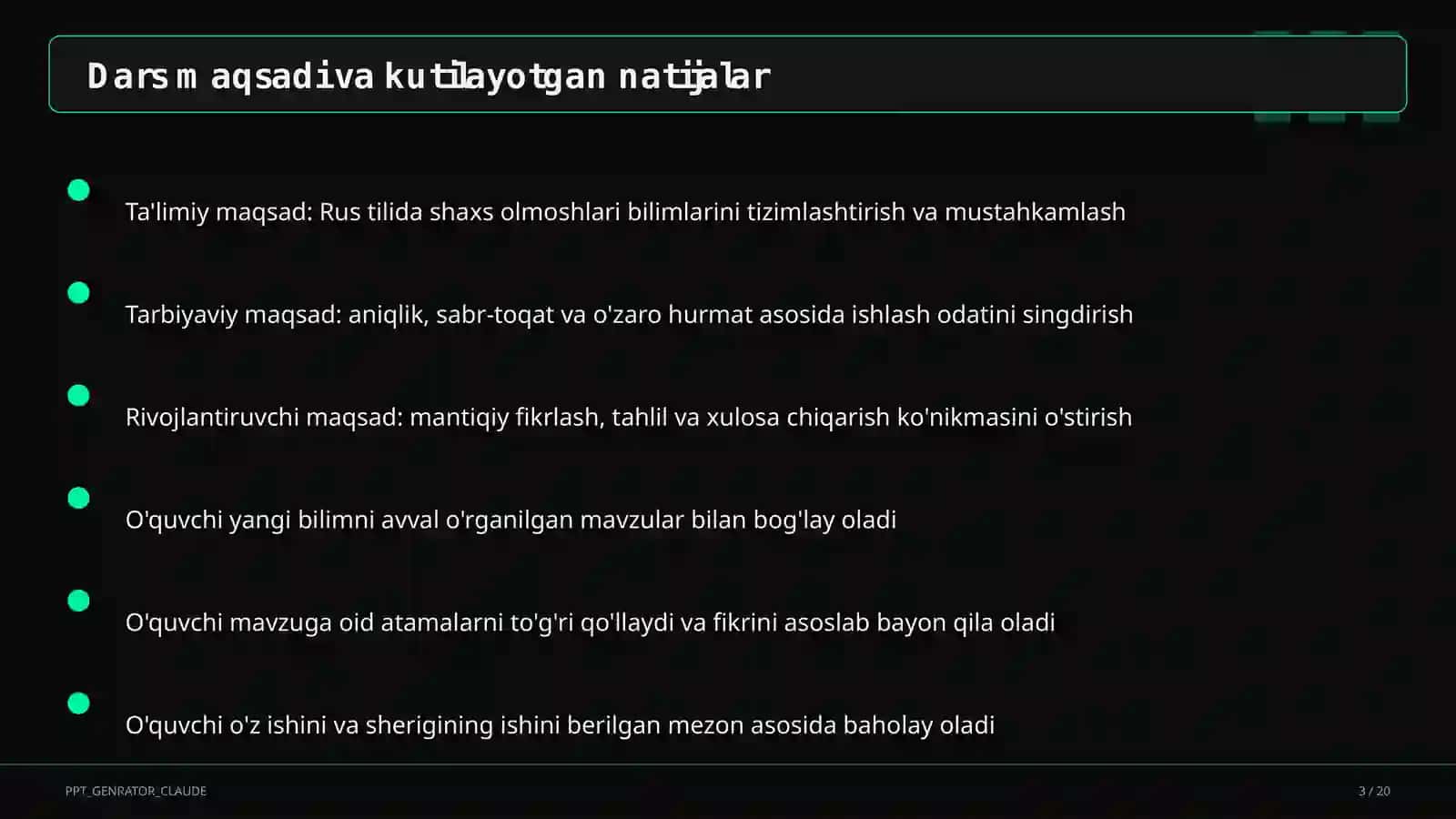 Rus tilida shaxs olmoshlari (5-sinf) 3