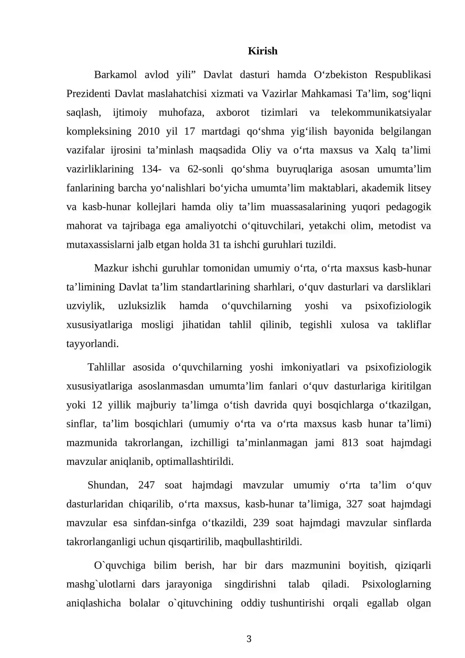 Boshlang’ich maktab bitiruvchilarini matematikadan Davlat ta’lim standarti malaka talablari asosida o’qitish 3