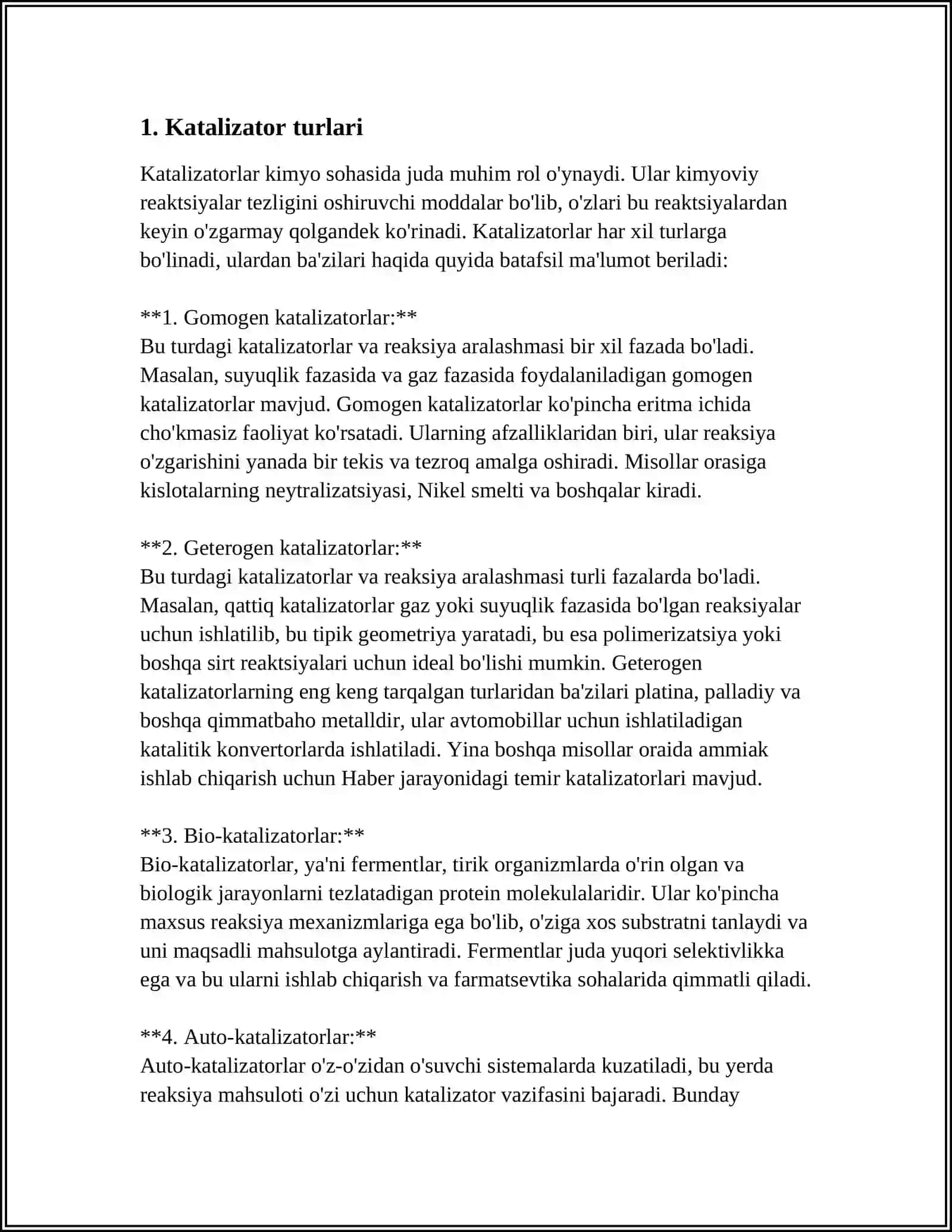 NEFT GAZ KIMYOSI SINTEZIDA QOʻLLANILADIGAN KATALIZATOR 3