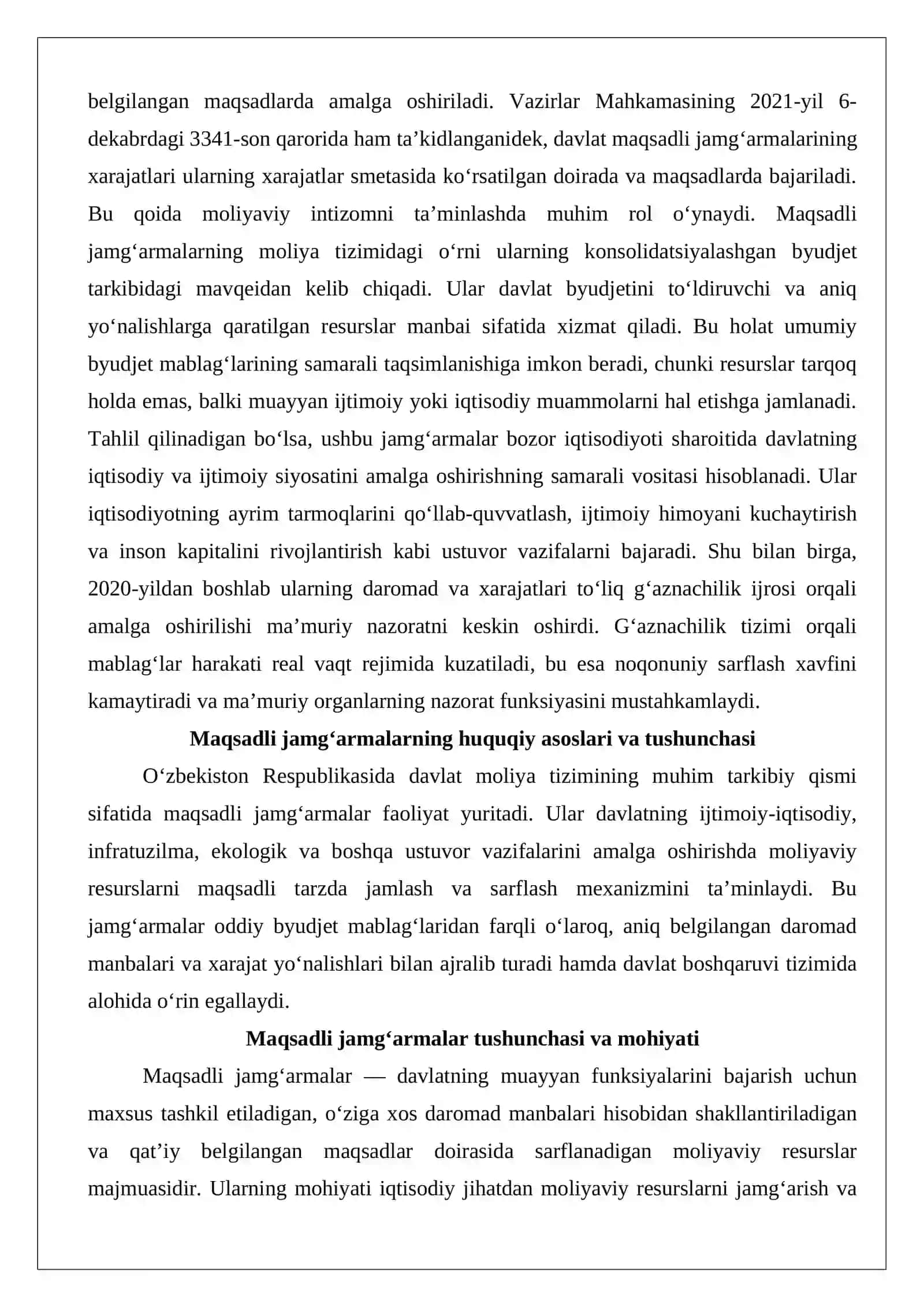 Maqsadli jamg’armalar tushunchasi, maqsadli jamg’armalar turlari 3