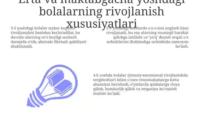 Ilk va maktabgacha yoshdagi bolalarga ta'lim berishning oziga xosligi 3