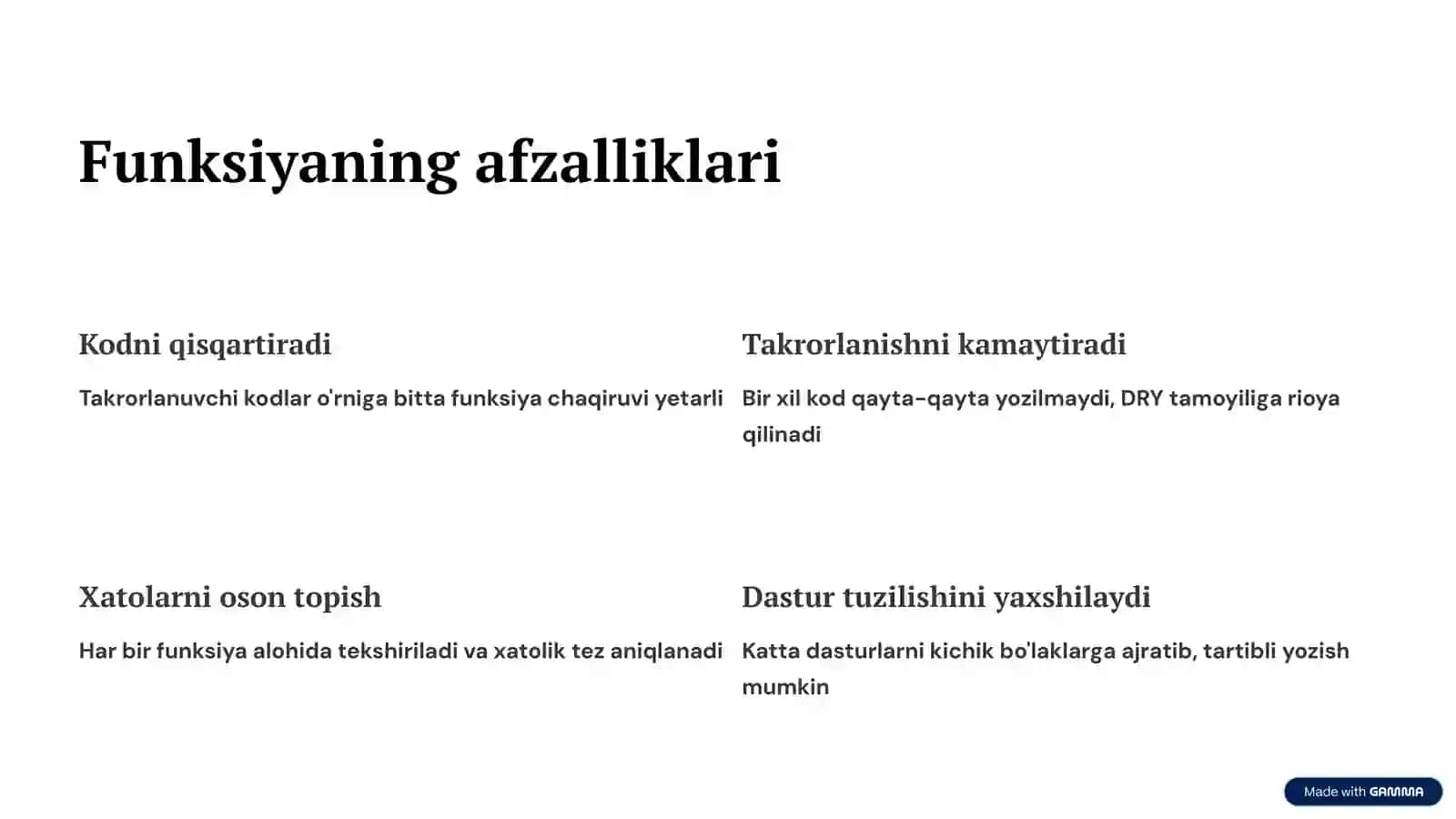 Funksiyalar 3
