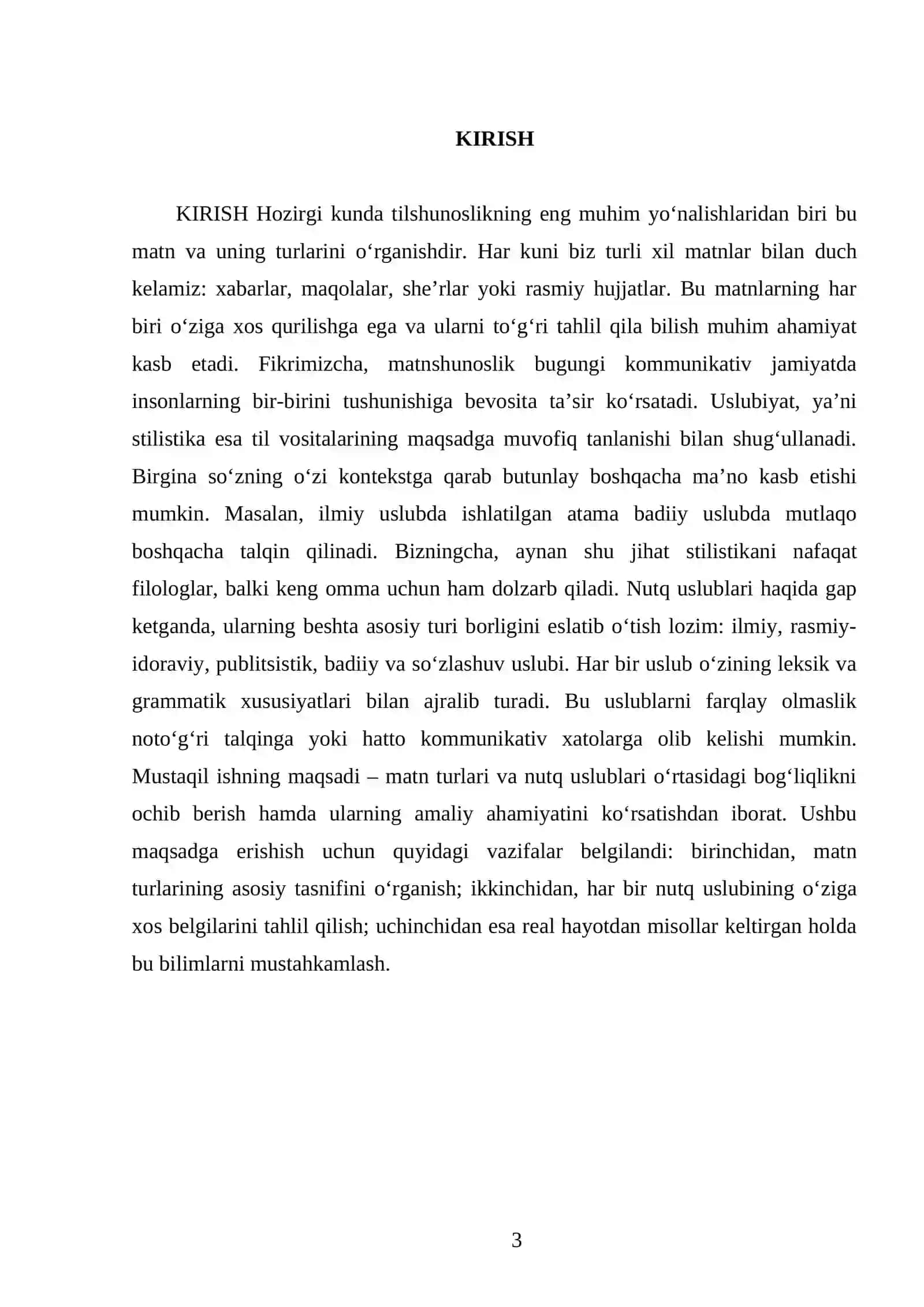 Matn va uning turlari. Uslubiyat (stilistika). Nutq uslublari haqida ma’lumot 3