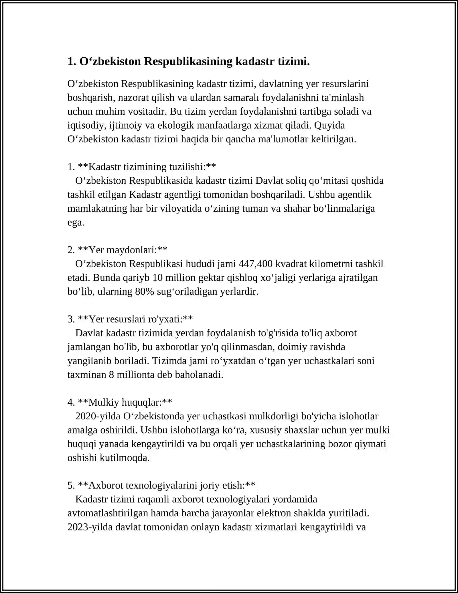 Oʻzbekiston Respublikasining kadastr tizimi 3