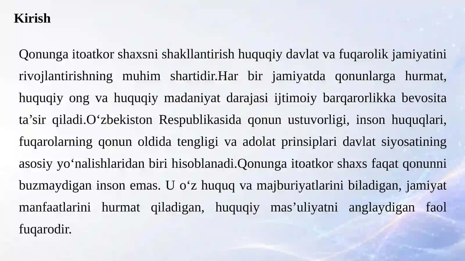 O‘zbekiston Respublikasida qonungaitoatkor shaxs nishkallantirish masalalari 3