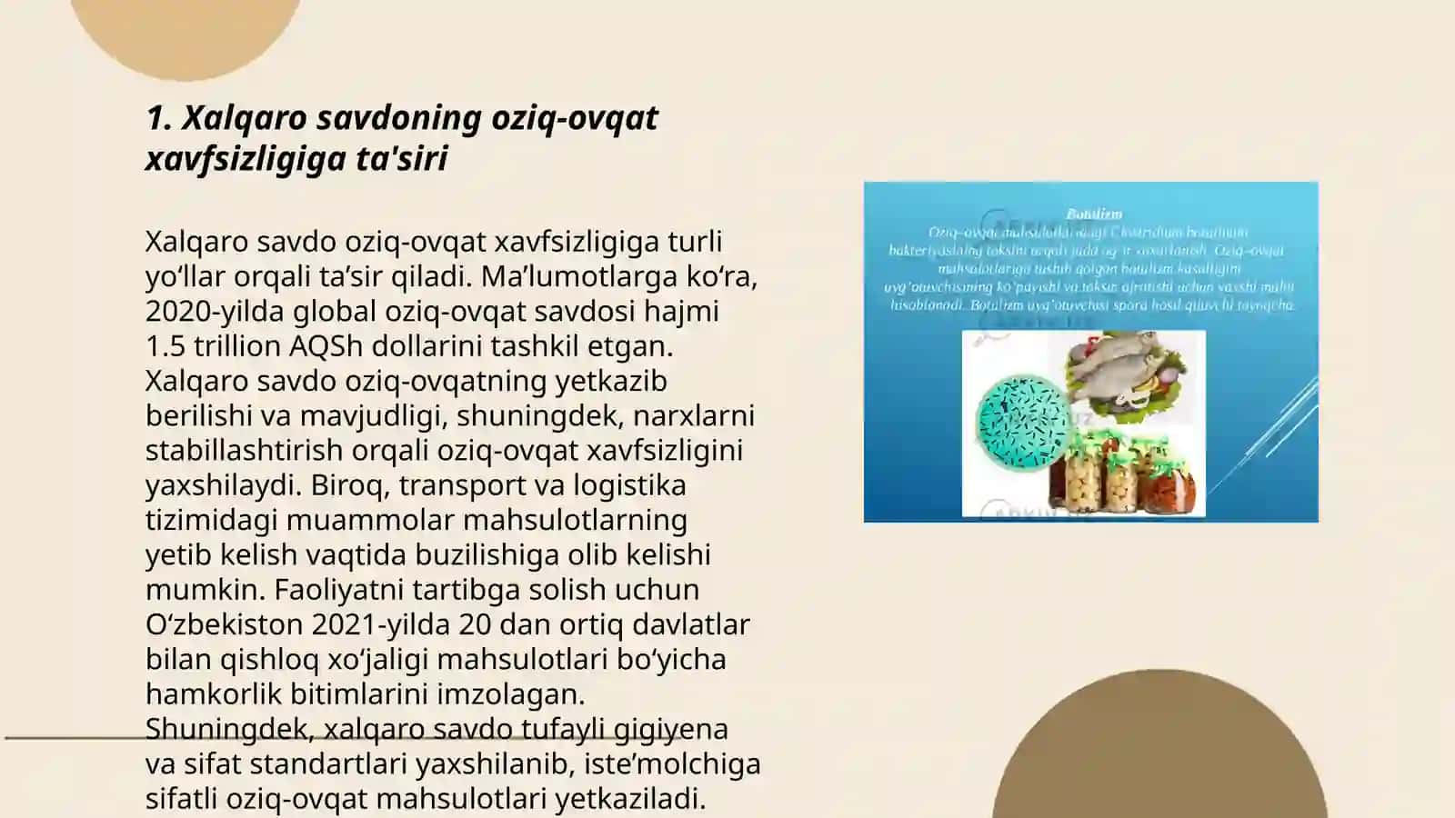Xalqaro savdo va jahon oziq-ovqat tashkilotlarining oziq-ovqat xavfsizligini ta’minlashdagi o‘rni 3