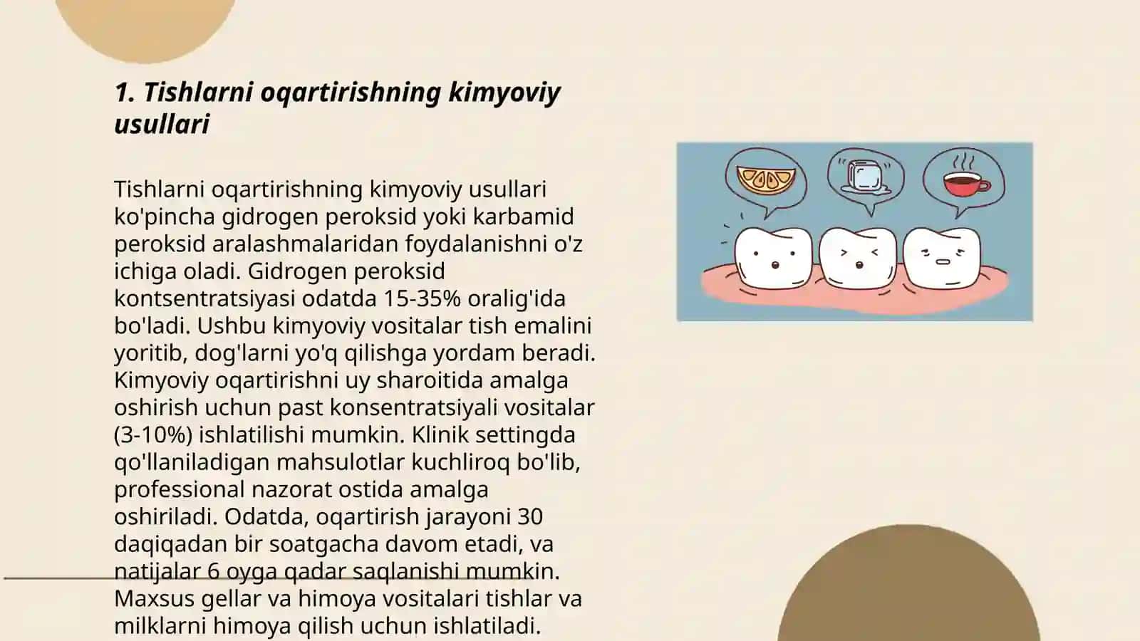Tishlarni oqartirishning kimyoviy usullari 3