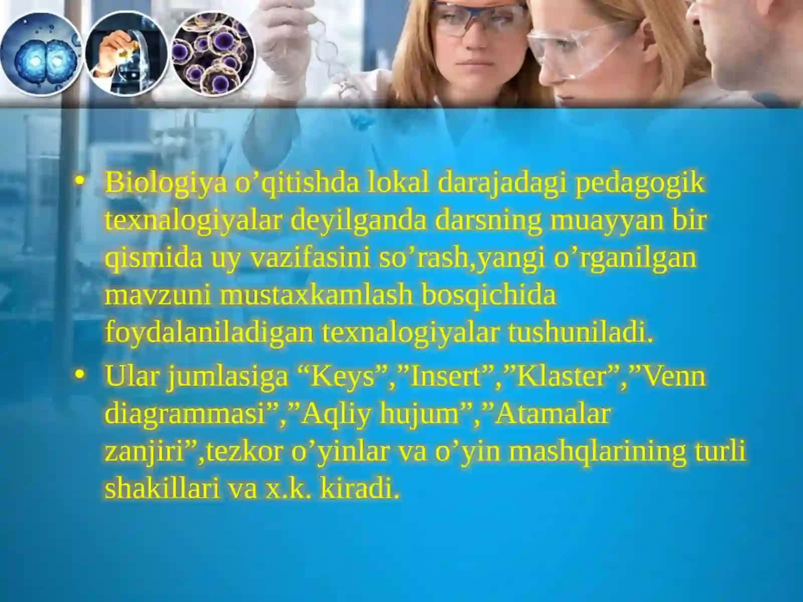 Biologiya darsida noan’anaviy usullarni qo’llash metodlari 3