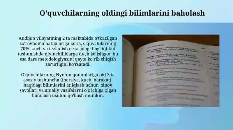 dinamika qonunlari mavzusini oʻqitish metodikasi 3