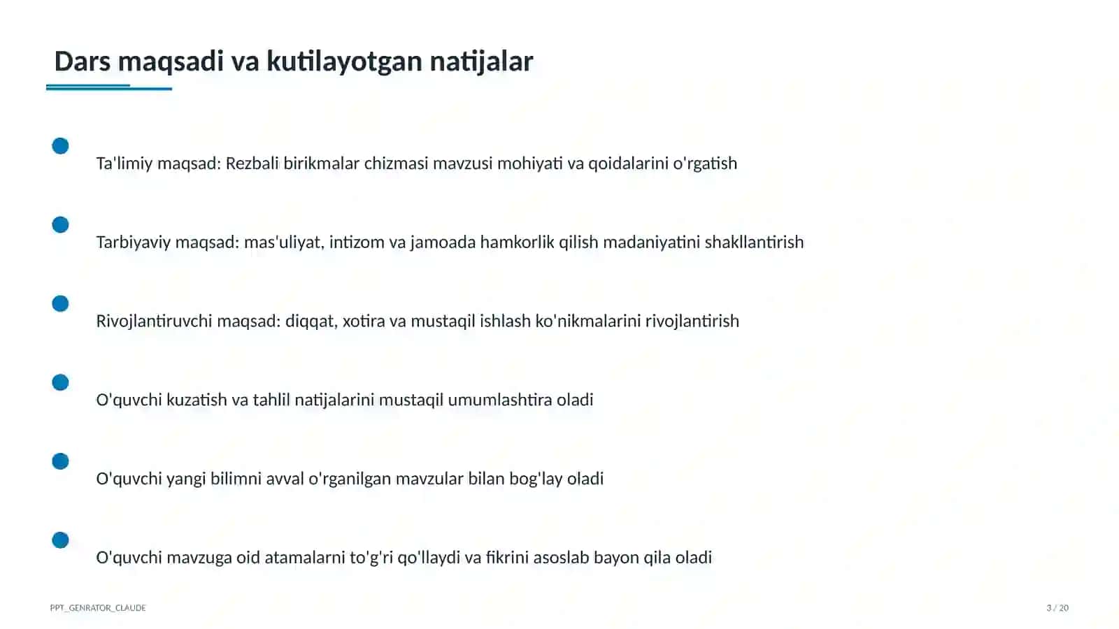 Rezbali birikmalar chizmasi (9-sinf) 3