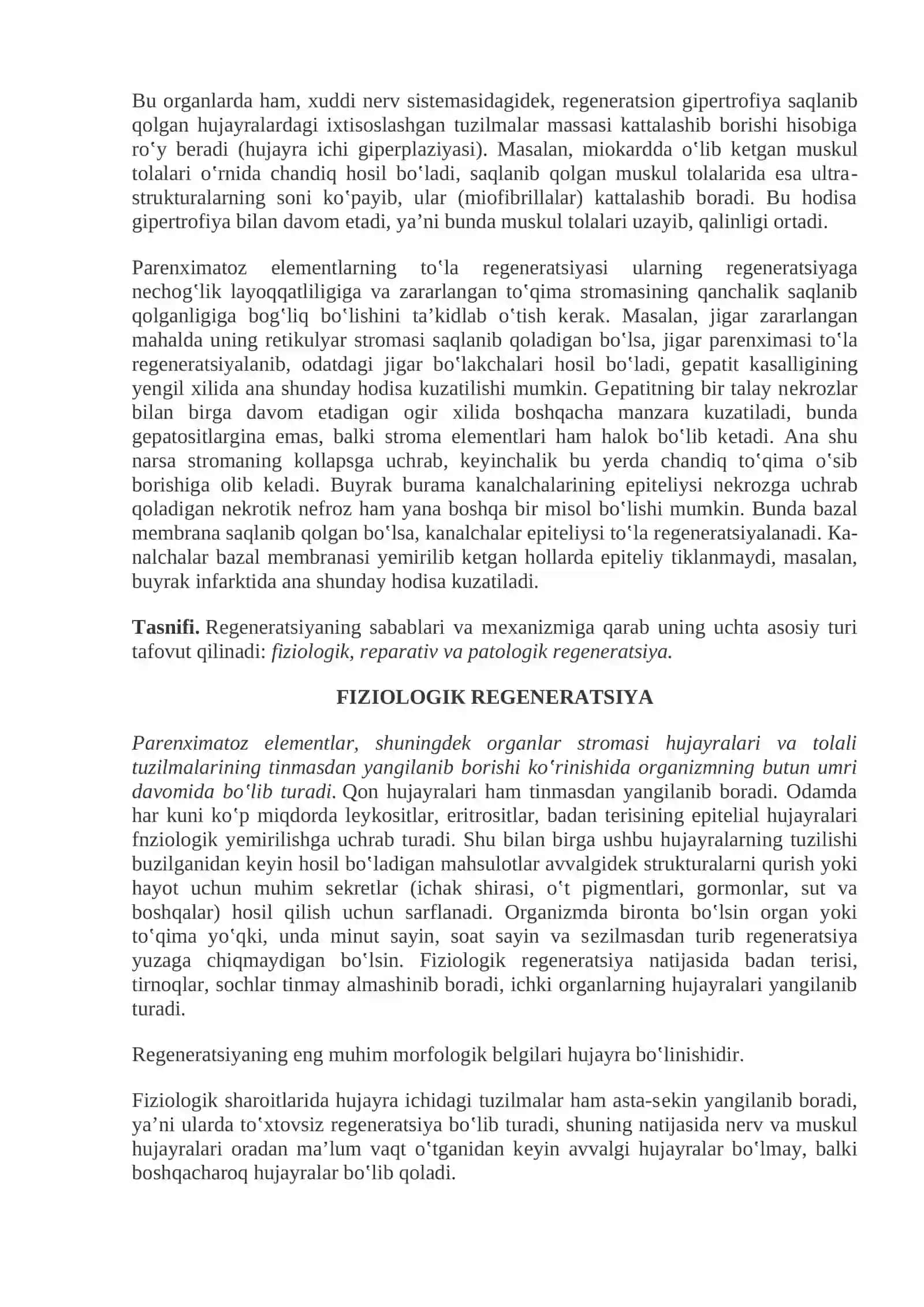 Mavzu 3:To‘qimalar yangilanishi va reparatsiya: regeneratsiya, tuzalish va fibroz 3