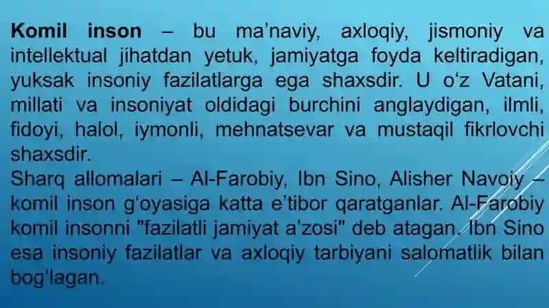 Komil inson tarbiyasi 3