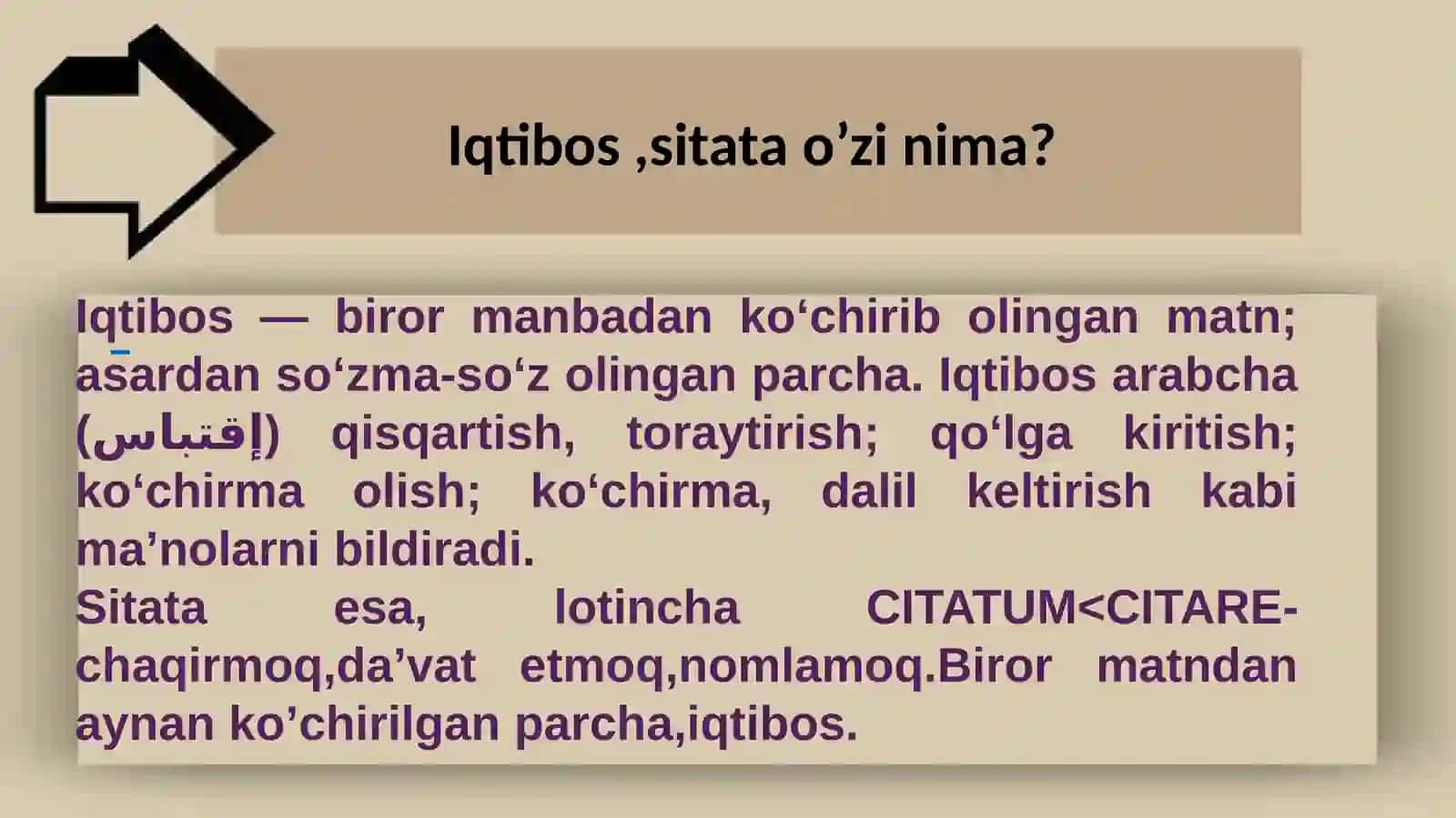 Iqtibos va Sitata 3