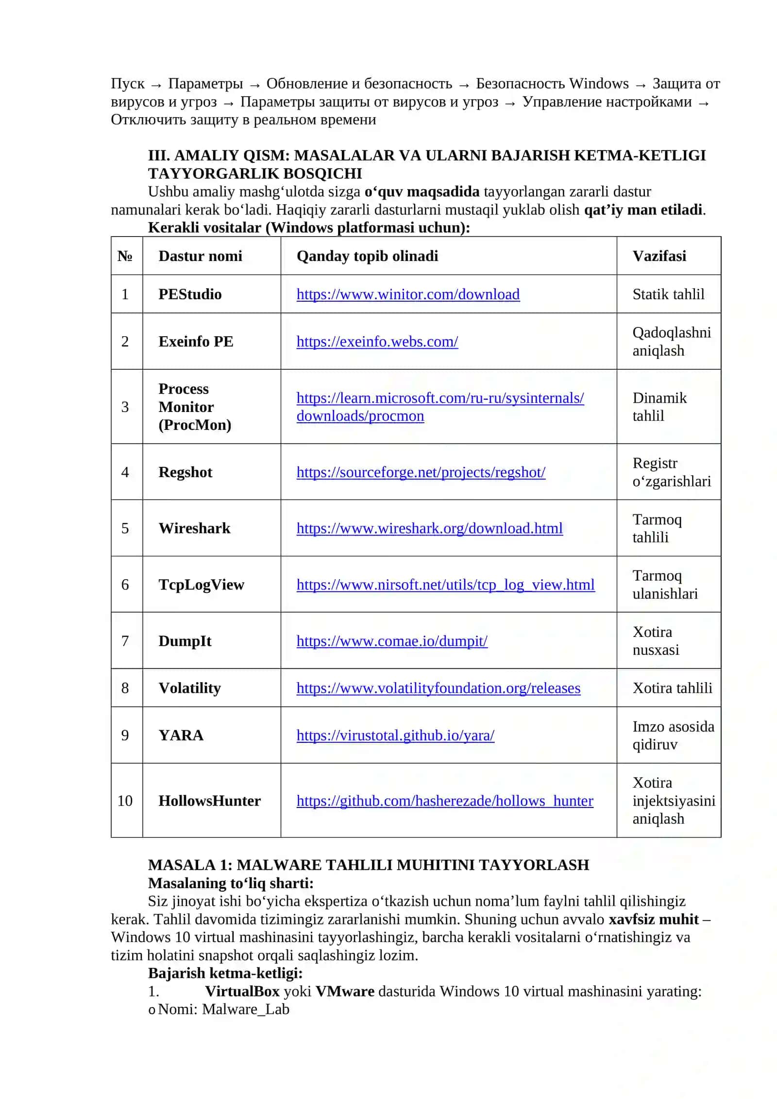 MALWARE TAHLILI AMALIYOTI (BASIC VA ADVANCED) 3