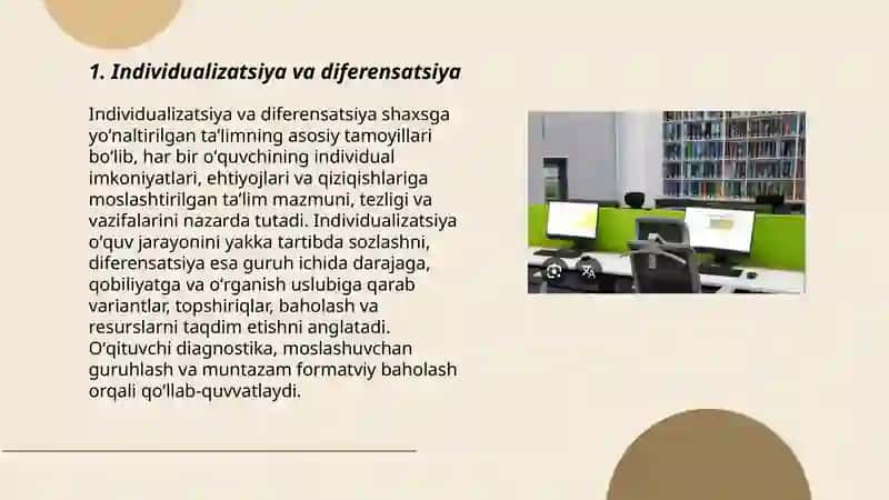 Shaxsga yo'naltirilgan ta'limning asosiy tamoyillari 3