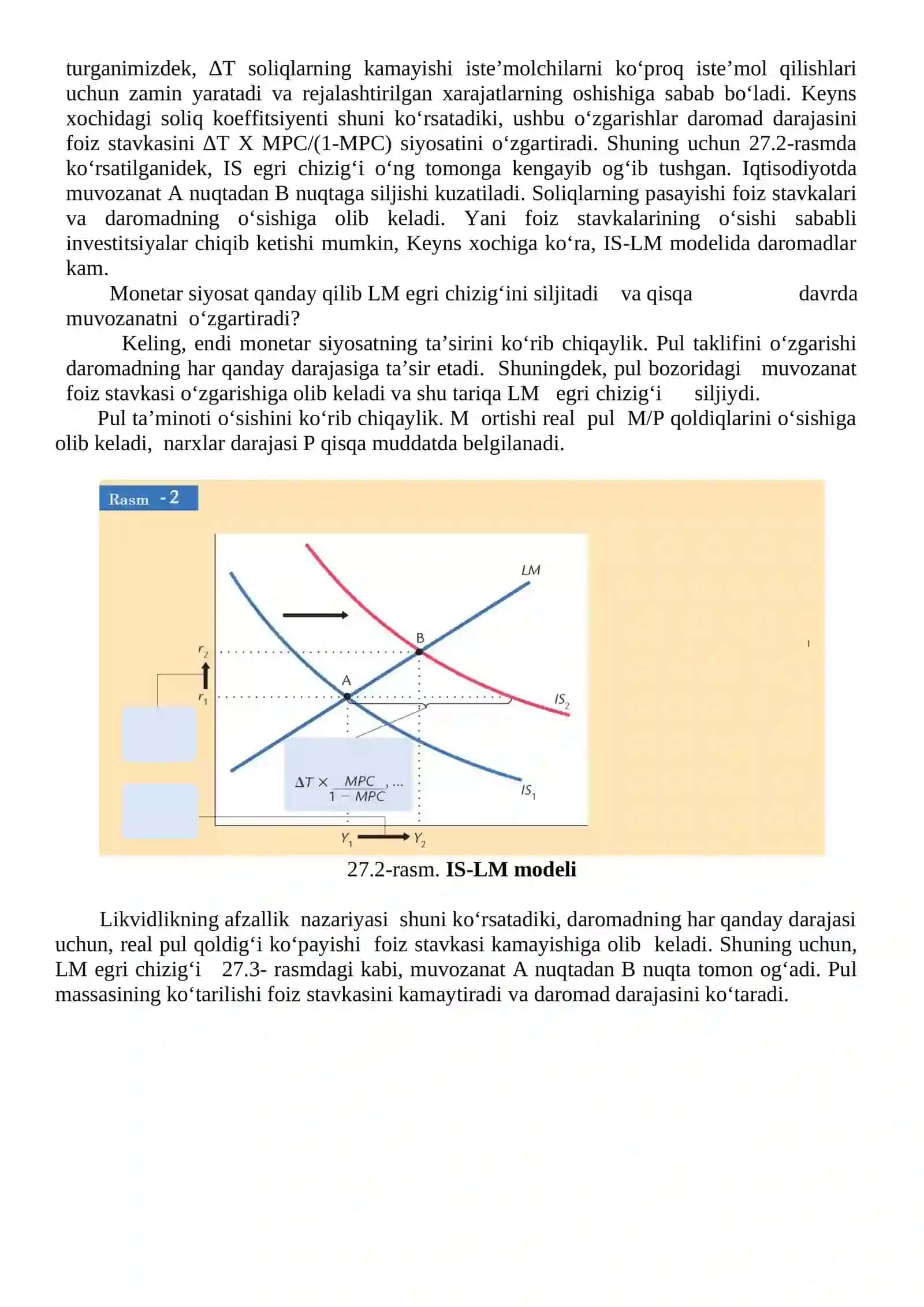 IS - LM modelining mohiyati va AD-AS modeli bilan bogʻliqligi 3