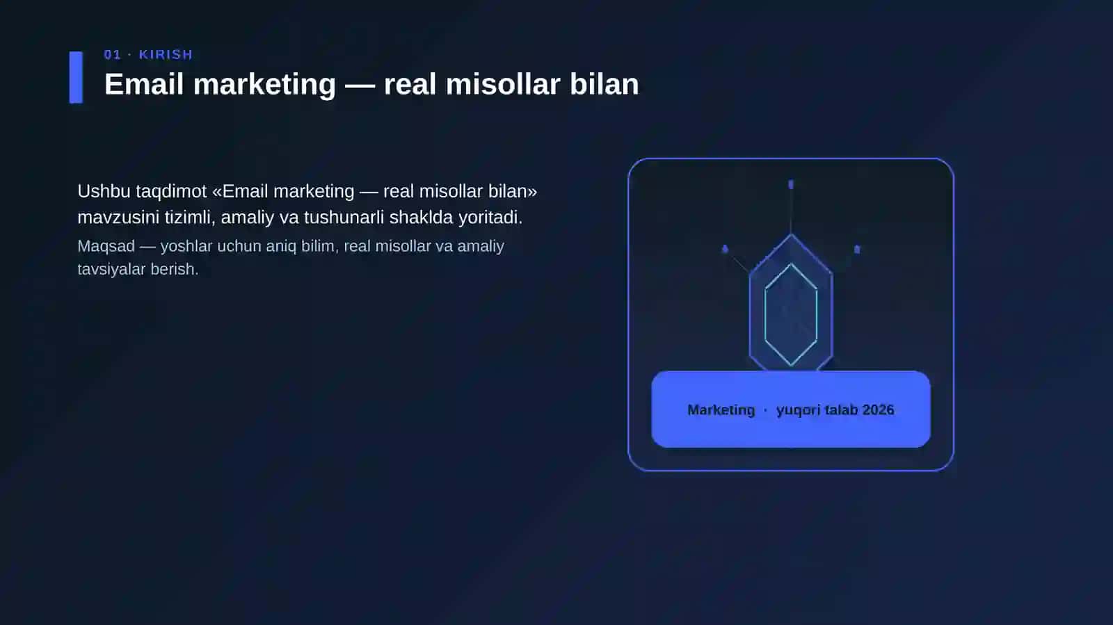 Email marketing — real misollar bilan 3