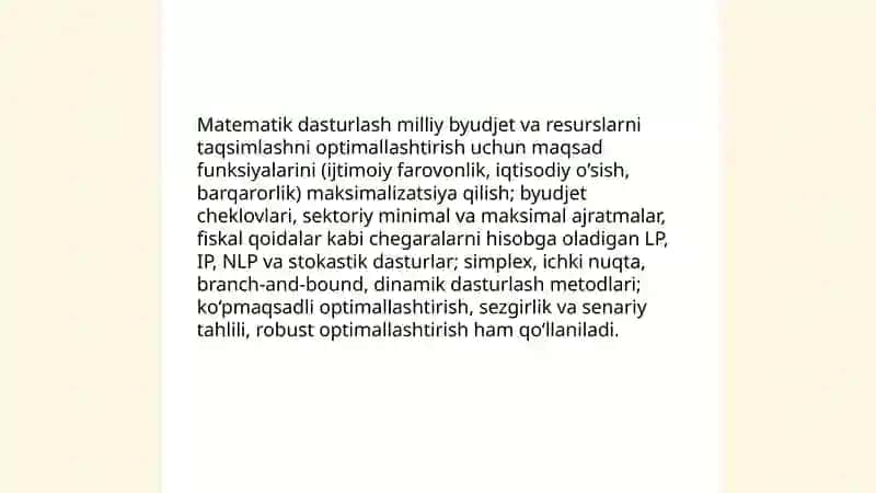 Iqtisodiy masalalarning maqbul yechimi 3