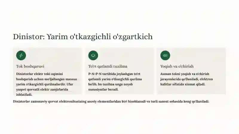 Yarim o'tkazgichli Dinistorlar 3