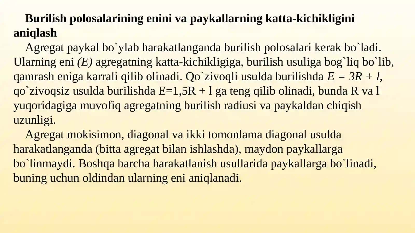Amaliy mashg`ulot – 2.Agregatning harakatlanish usulini tanlashdagi dalillar 3