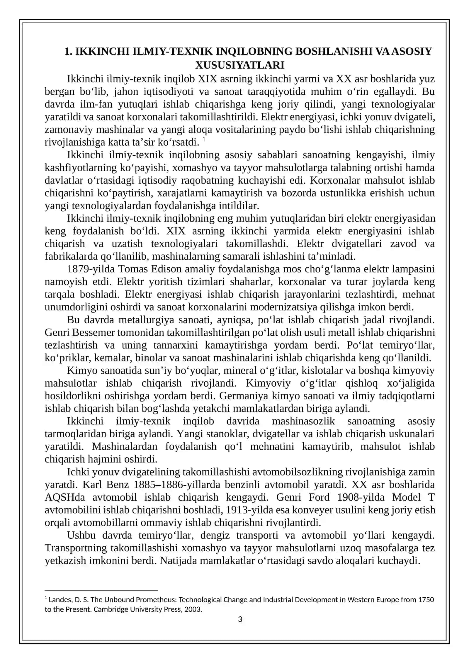 IKKINCHI ILMIY-TEXNIK INQILOBI VA JAXON ISHLAB CHIQARISH KUCHLARINI RIVOJLANISHI 3